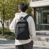 Black backpack, large-capacity, lightweight student commuting travel backpack details Picture